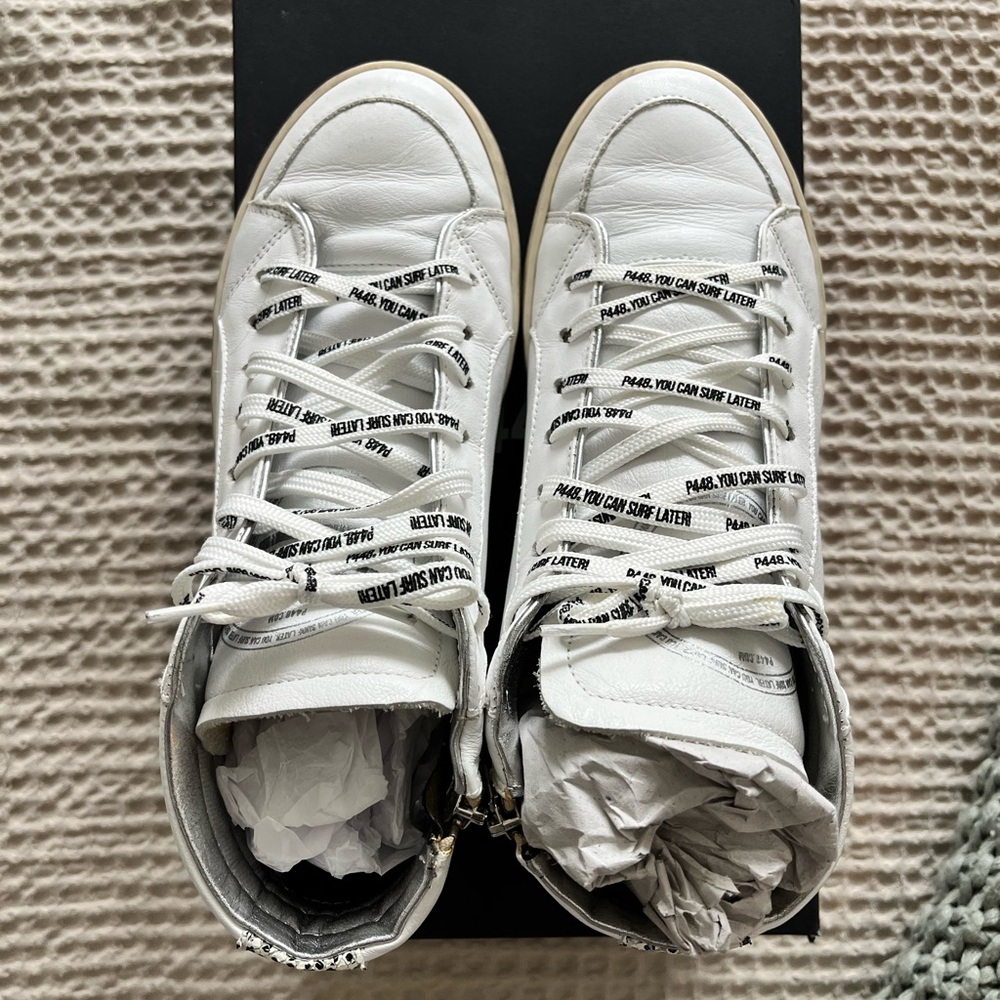 P448 Leopard Dot High Top Sneaker